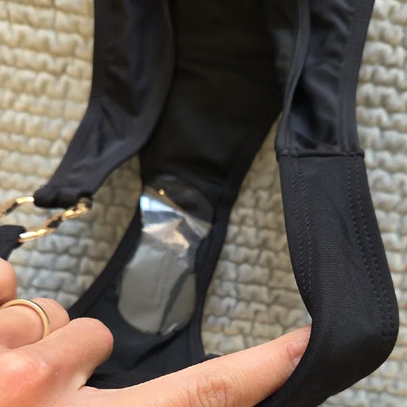 Black Halter Ring Bikini Set - Picture 3 of 8